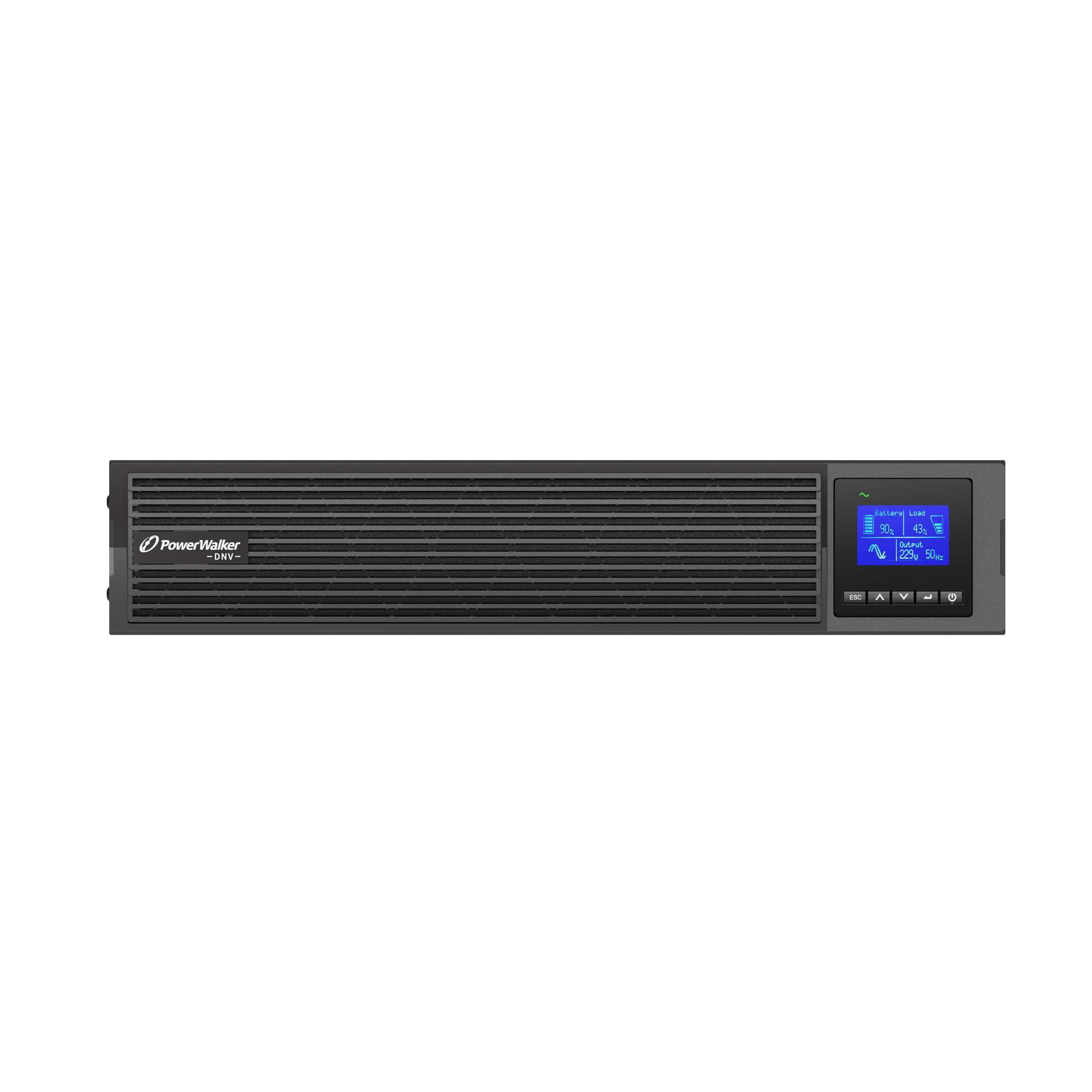 Netzteil, DIN-Schiene, LCD-Anzeige, LED-Indikatoren, Geräteschrank-Format