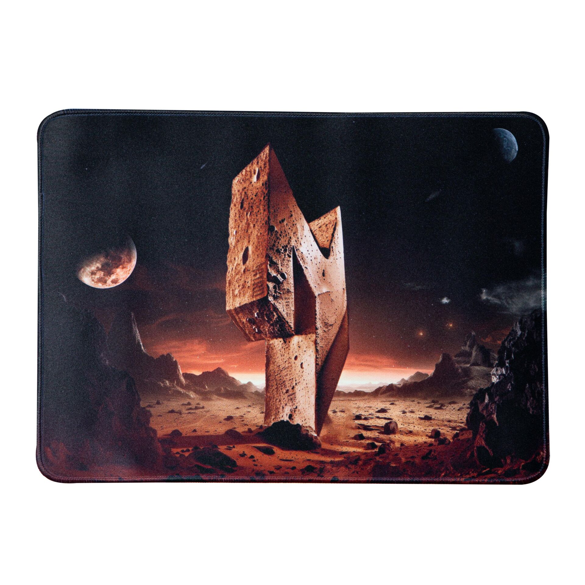 mauspad, raum, planet, denkmal, rot