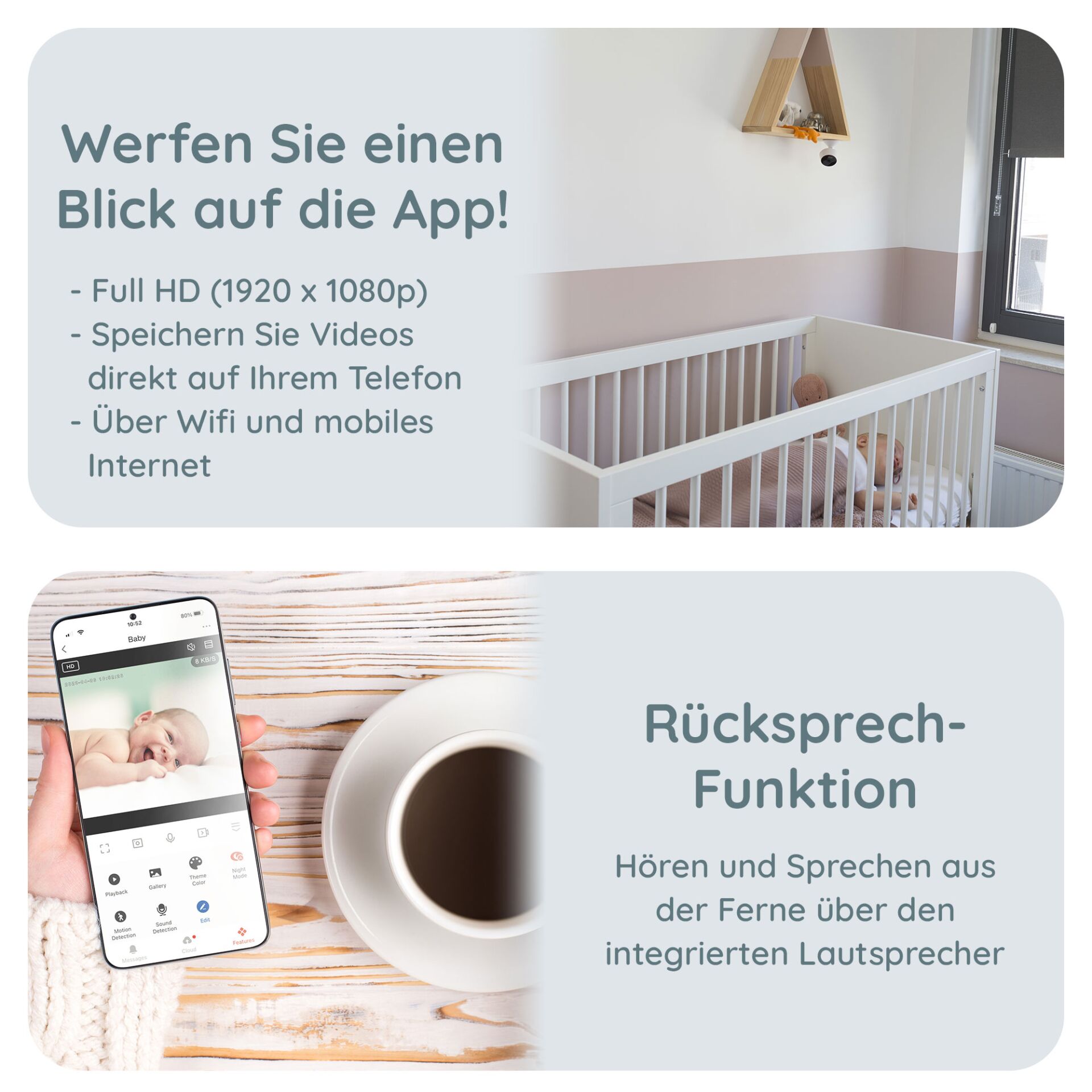 Krippe, Mobiliar, Bett für Säuglinge, Drinnen, Handy
