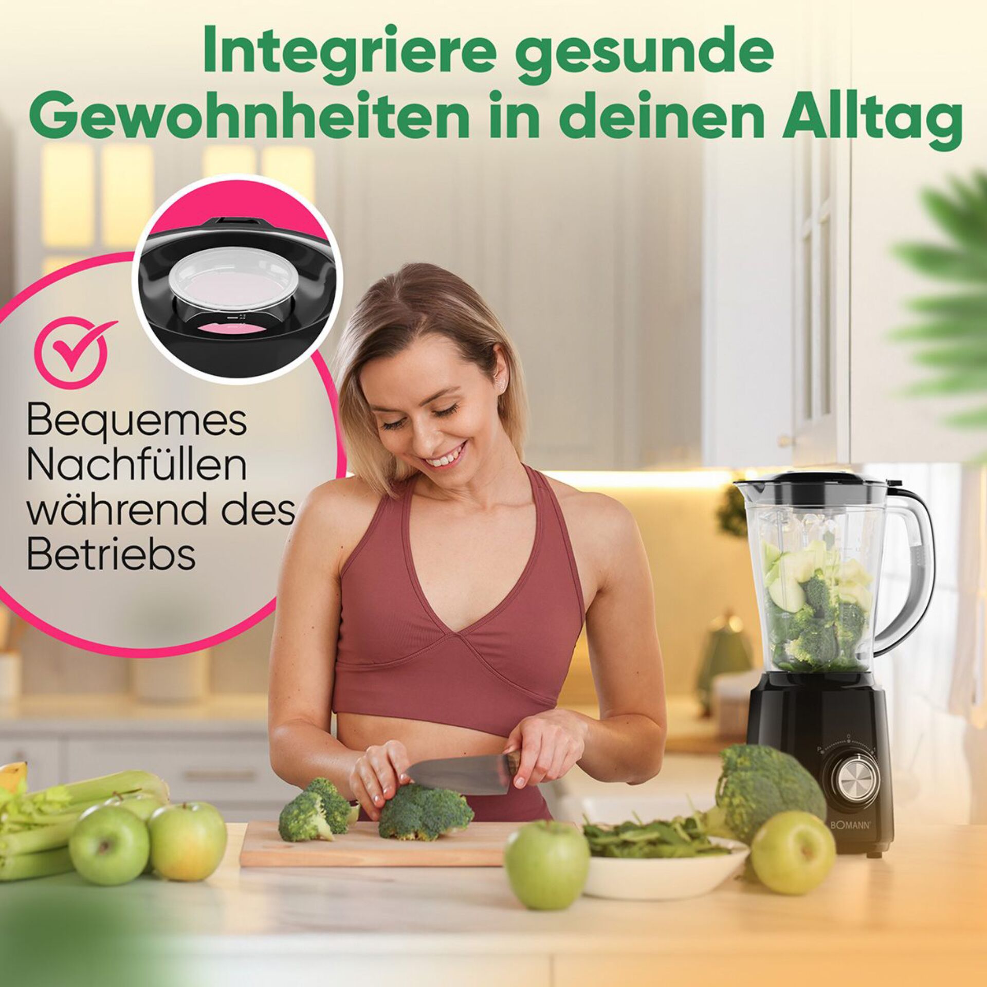 Mixer, Blender, Gemüse, Küchengerät, HD Glasbehälter