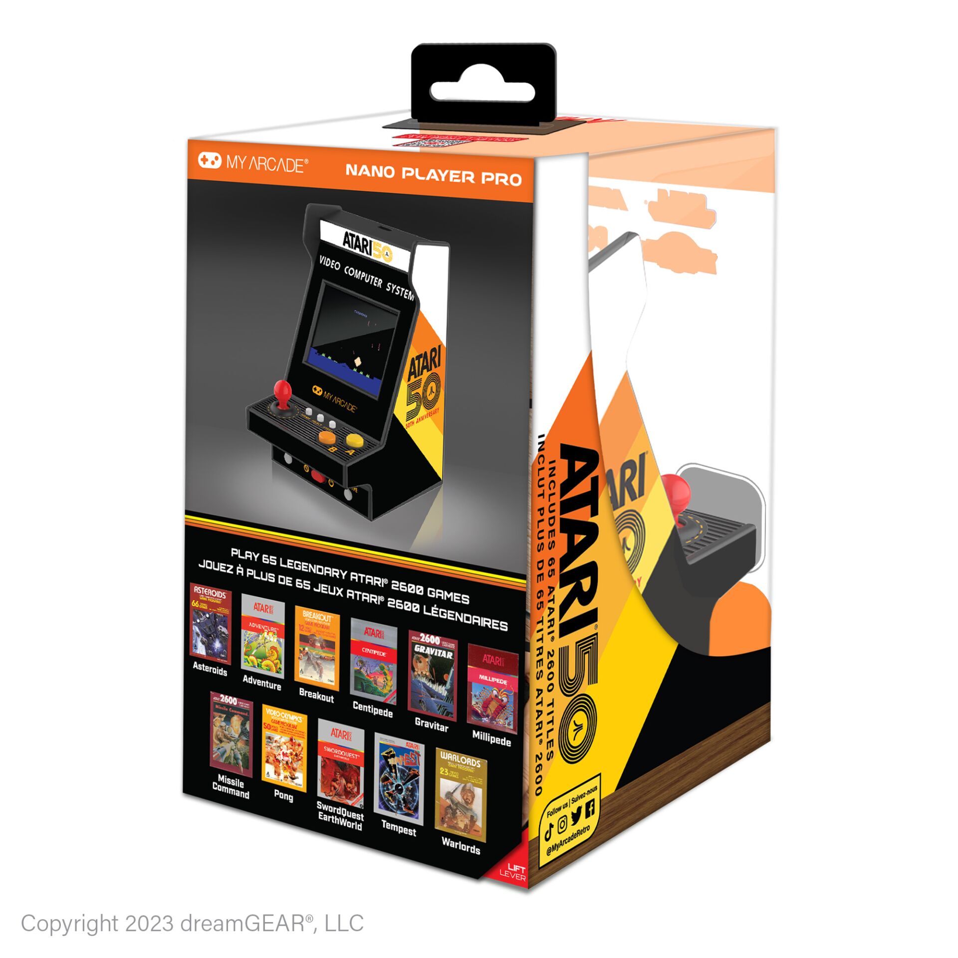 NANO PLAYER PRO, ATARI 50, ARCade, Portables Konsole, Retrospiele