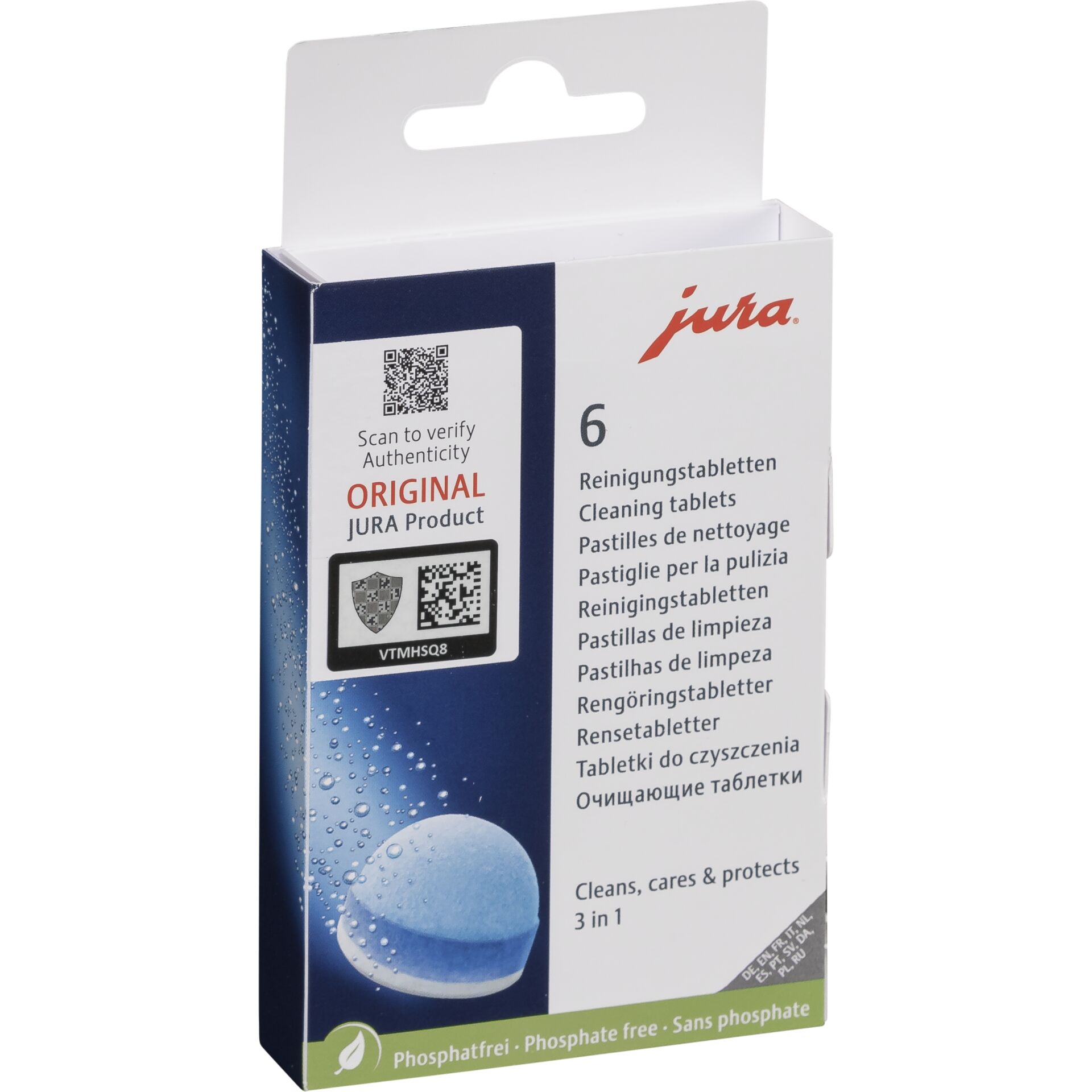 Reinigungstabletten, Cleaner tablets, Phosphatfrei, 3-in-1, Jura Produkt