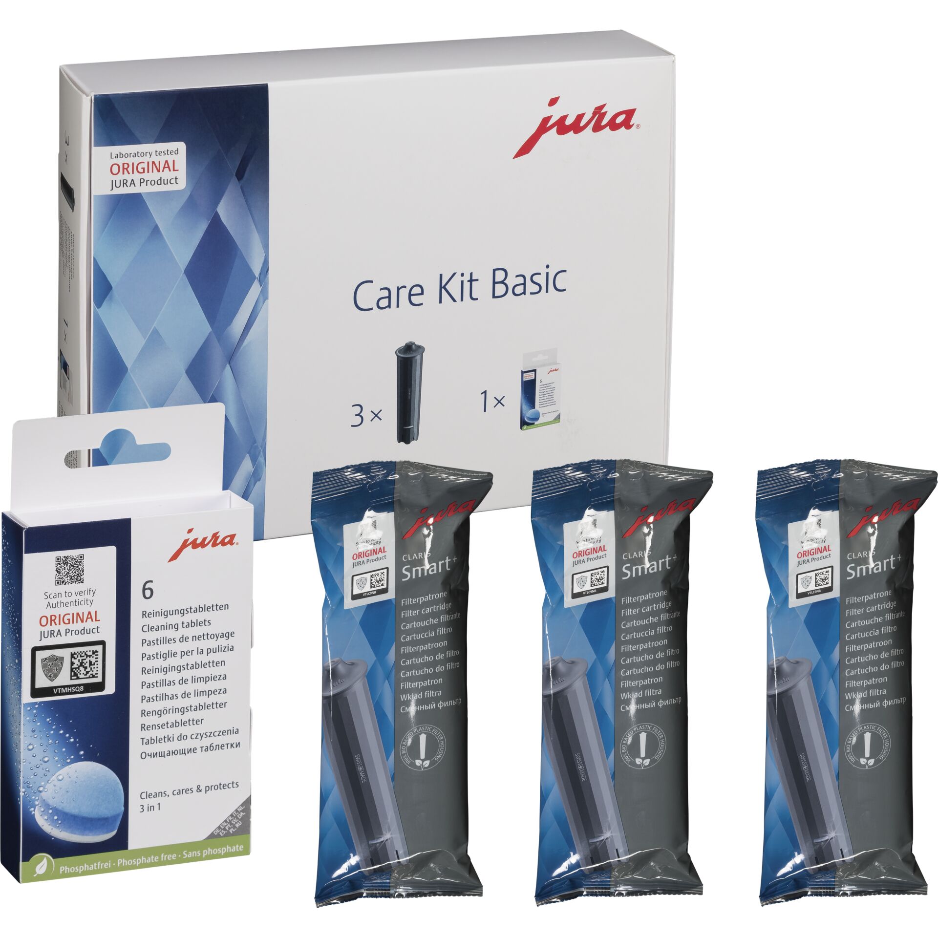 Care Kit, Reinigungsmittel, Kartusche, Filterkartusche, Verpackungskarton