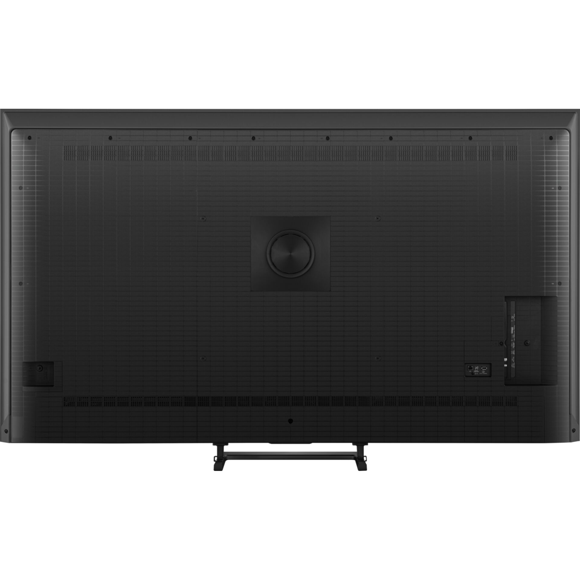 Flachbildschirm, LED-TV, Rückseite, Halterung, Kabelöffnung