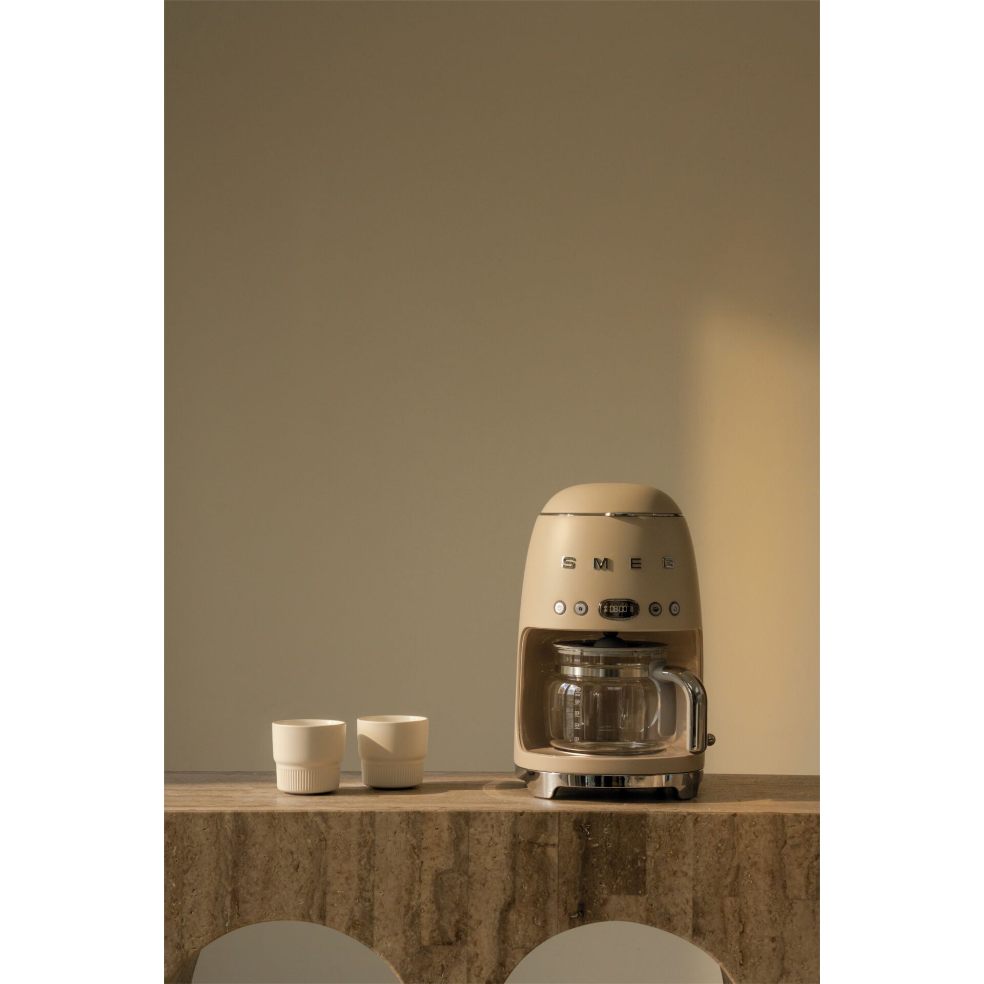 Kaffeemaschine, Kaffeeautomat, Kaffeemaker, Tischgerät, Beige