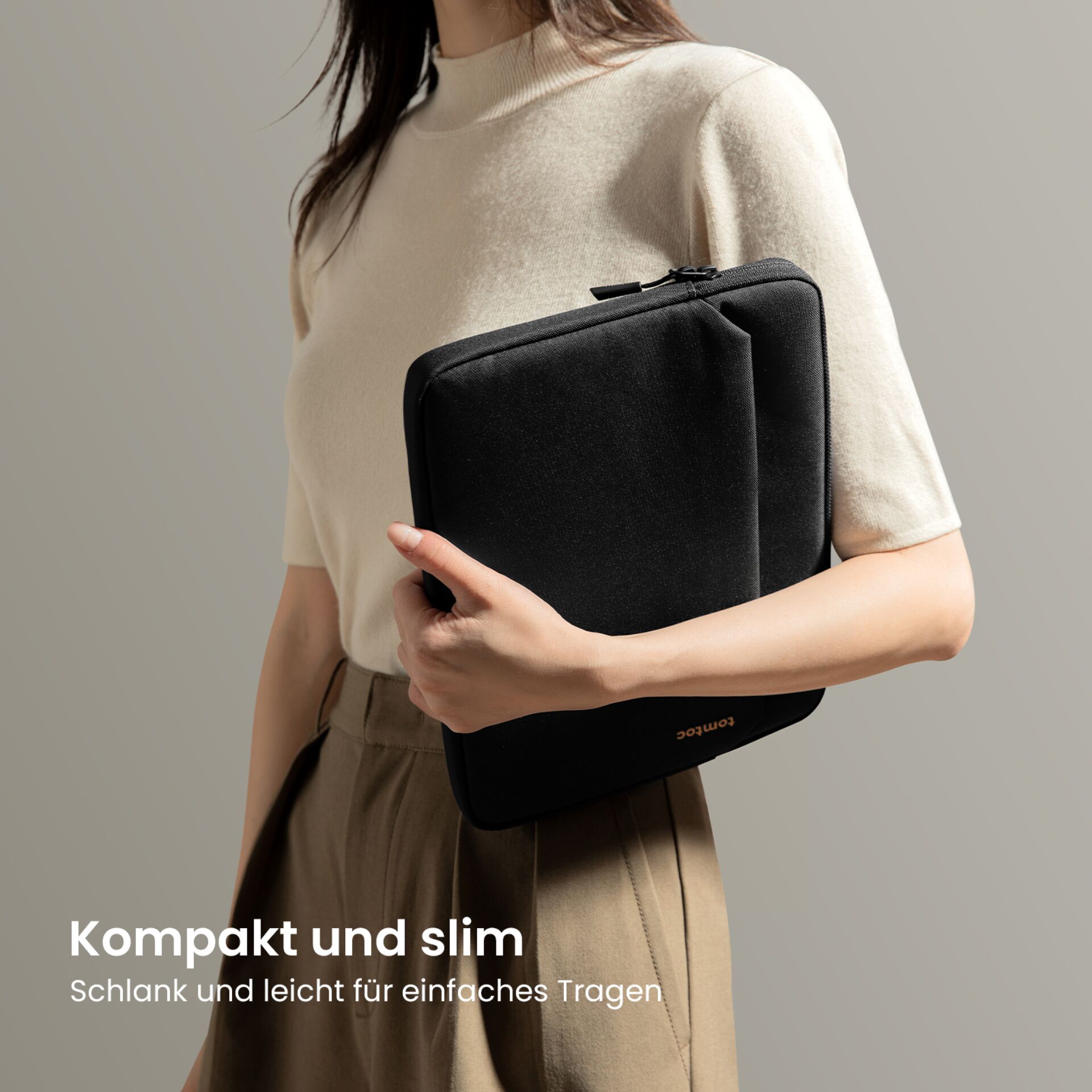 Handtasche, Clutch, Schwarz, weiches Material, portabel