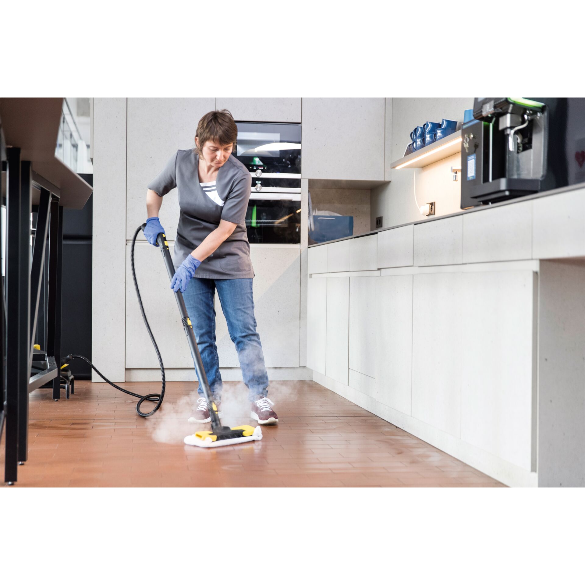 Drinnen, Innenarchitektur, Handschuh, Reinigen, Person