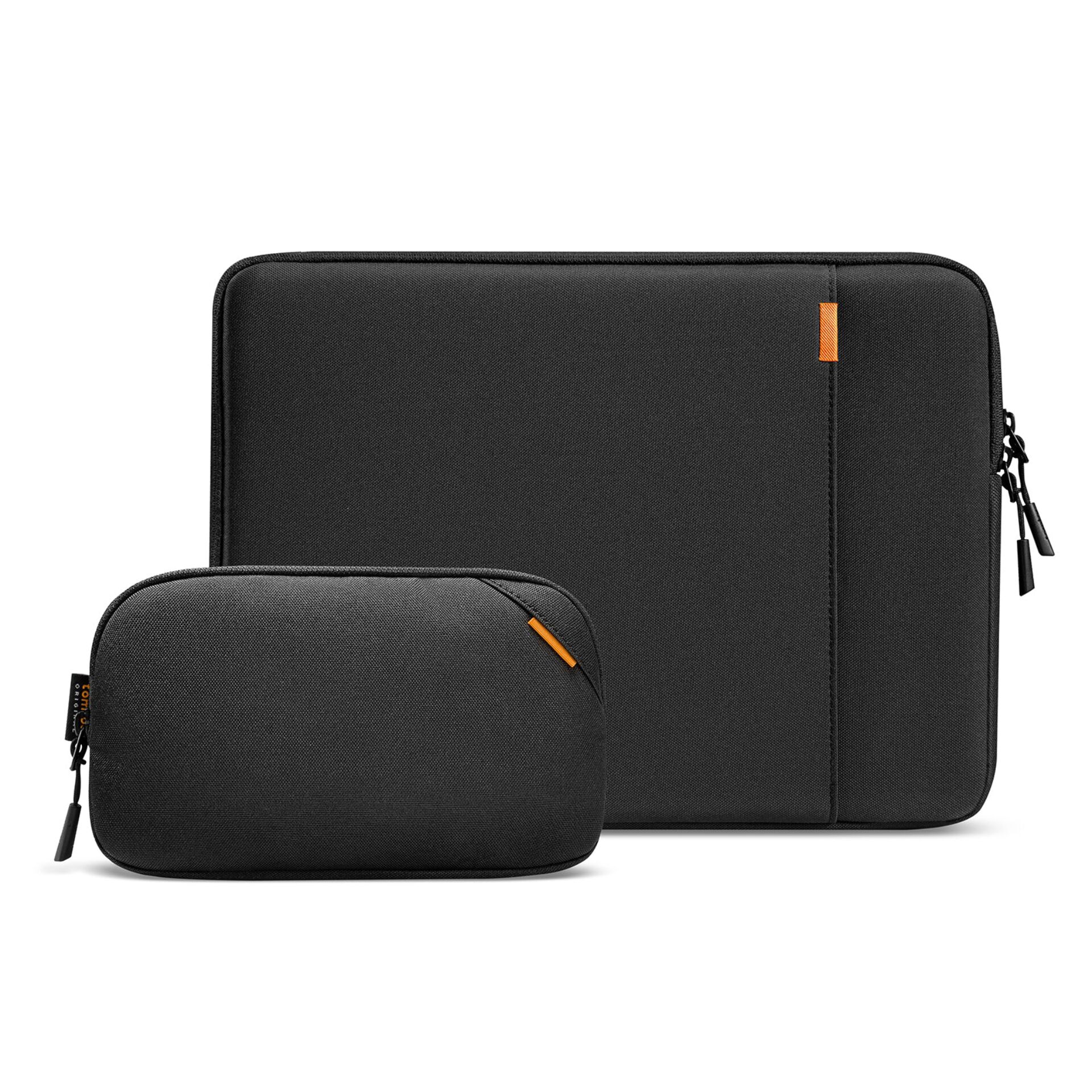 Laptop sleeve, Schutzhülle, Nylon? not clear, orange Akzent, Reißverschlussfach