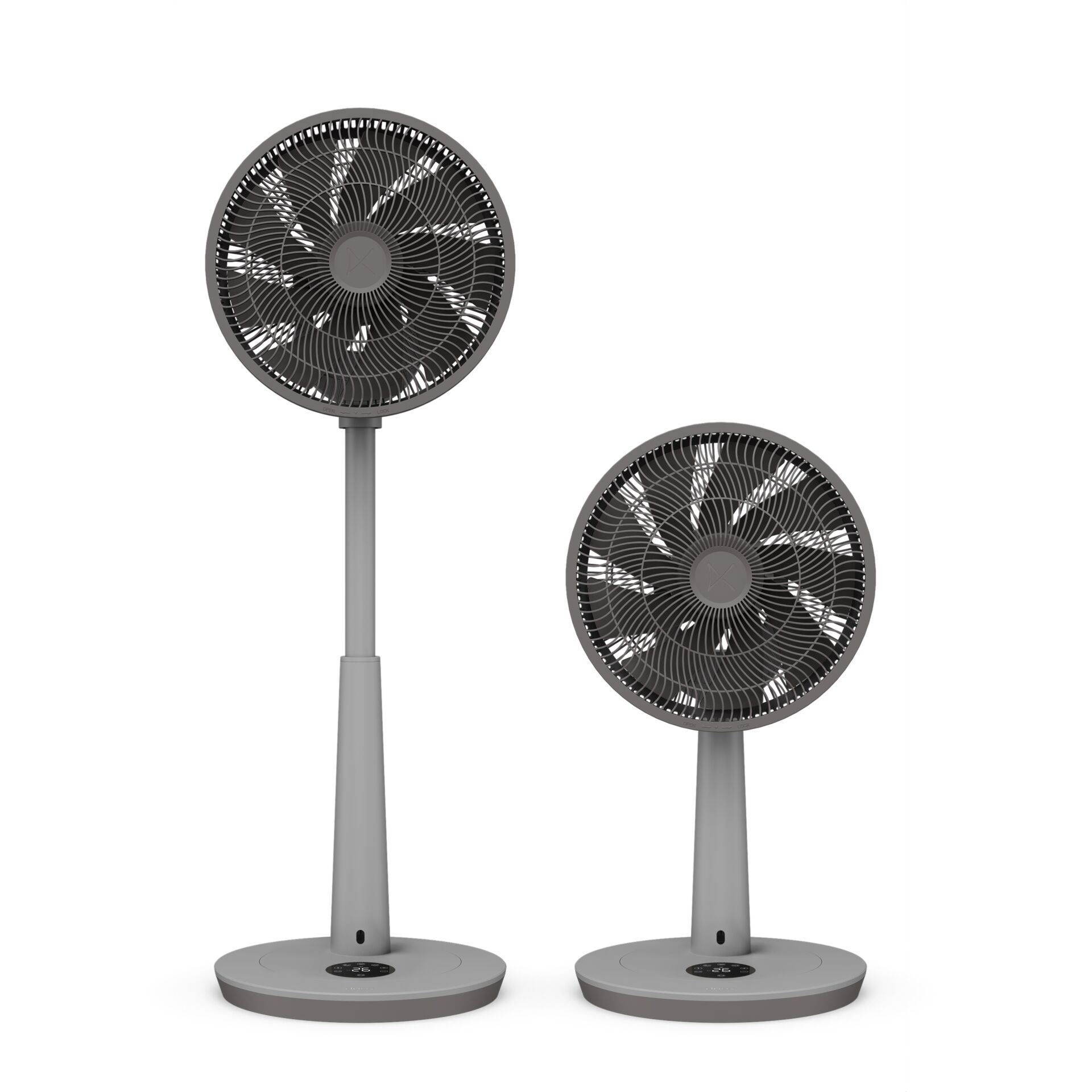 Ventilator, Standventilator, Tafelventilator, verstellbar, Grau