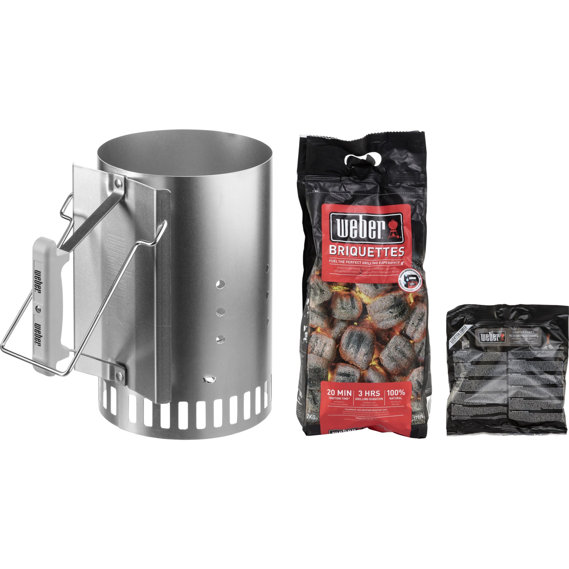Weber 3-in-1 Anzünd-Set  für Holzkohlegrills