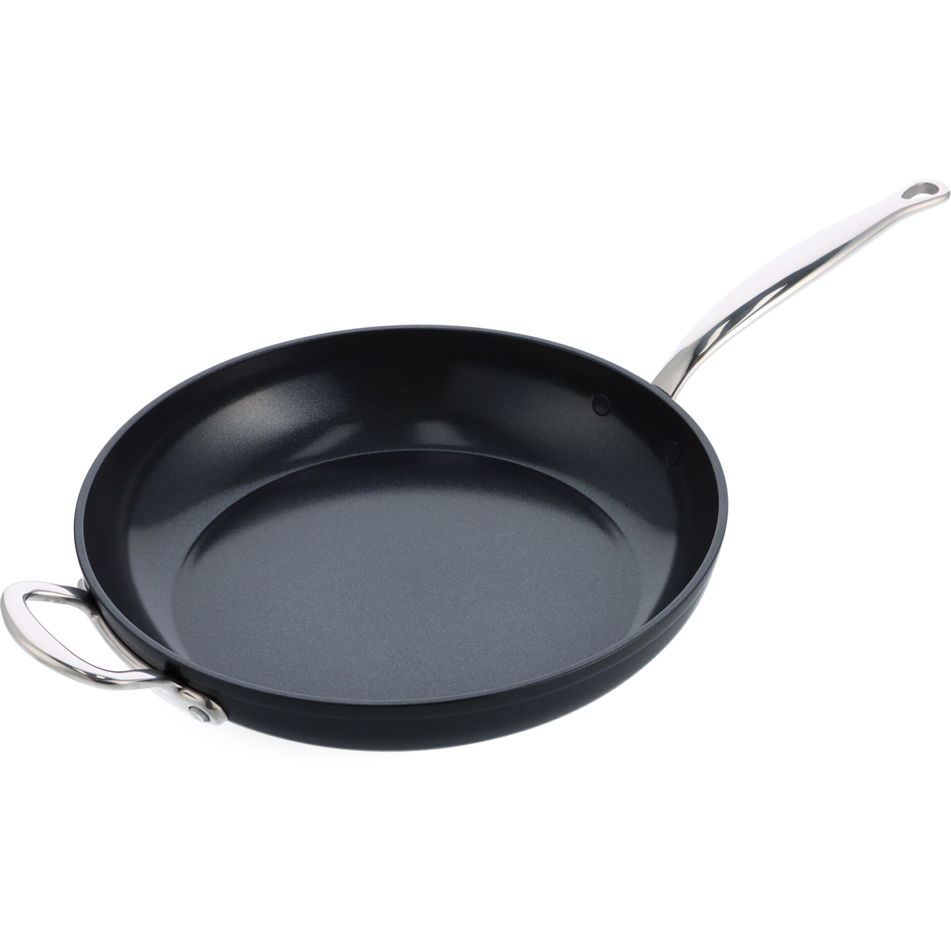 Pfanne, Antihaft, Stielpfanne, Rund, Edelstahlgriff, frying pan, non-stick, stainless handle, skillet, round pan