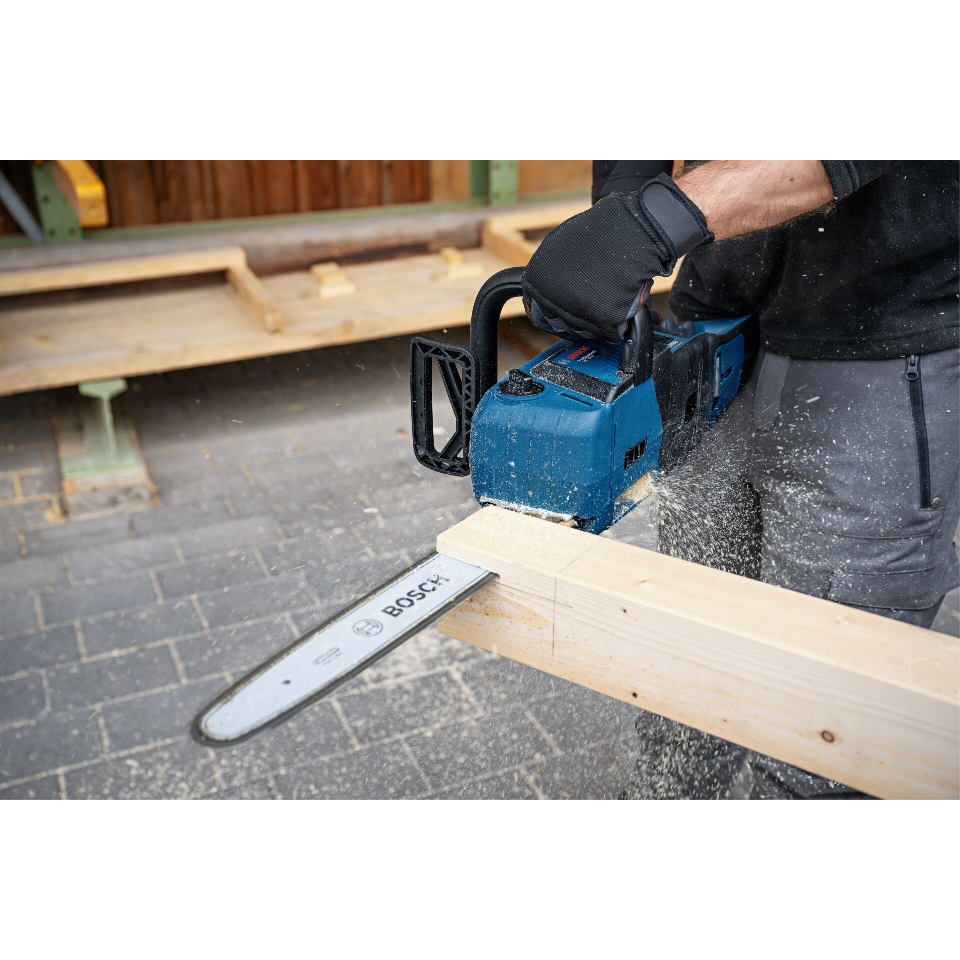 Kettensäge, Holzarbeiten, Schnitt, Holzbau, Werkzeug