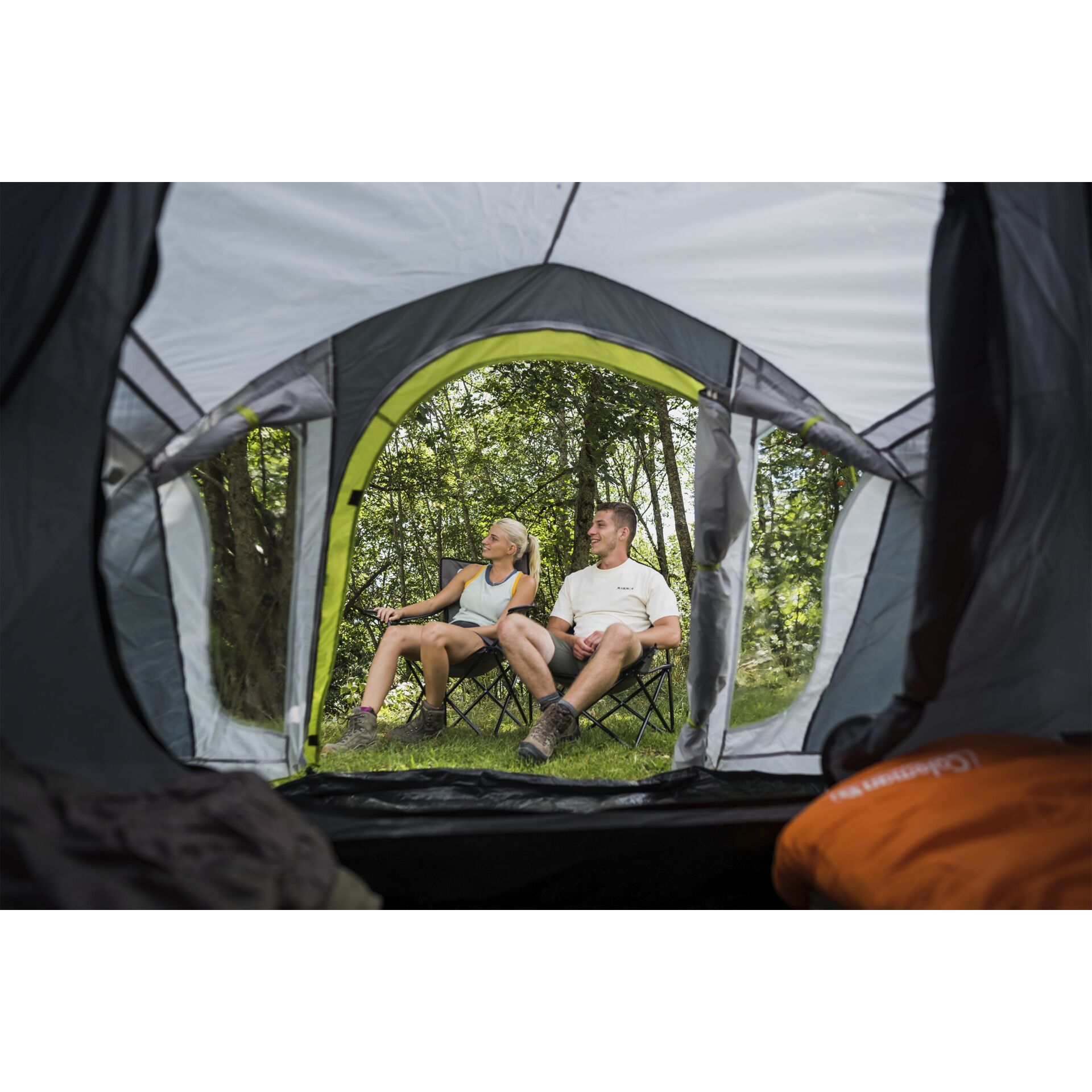 Draußen, Unterschlupf, Zelt, Campen, Sitzen