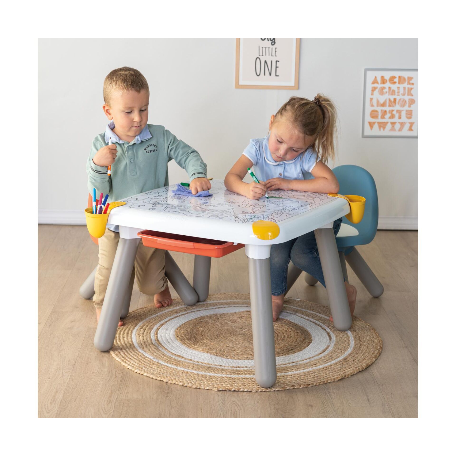 Kinder-aktivitätstisch, Lern-Tisch, Malplatte, Kunstfläche, Kinderstuhl-Set