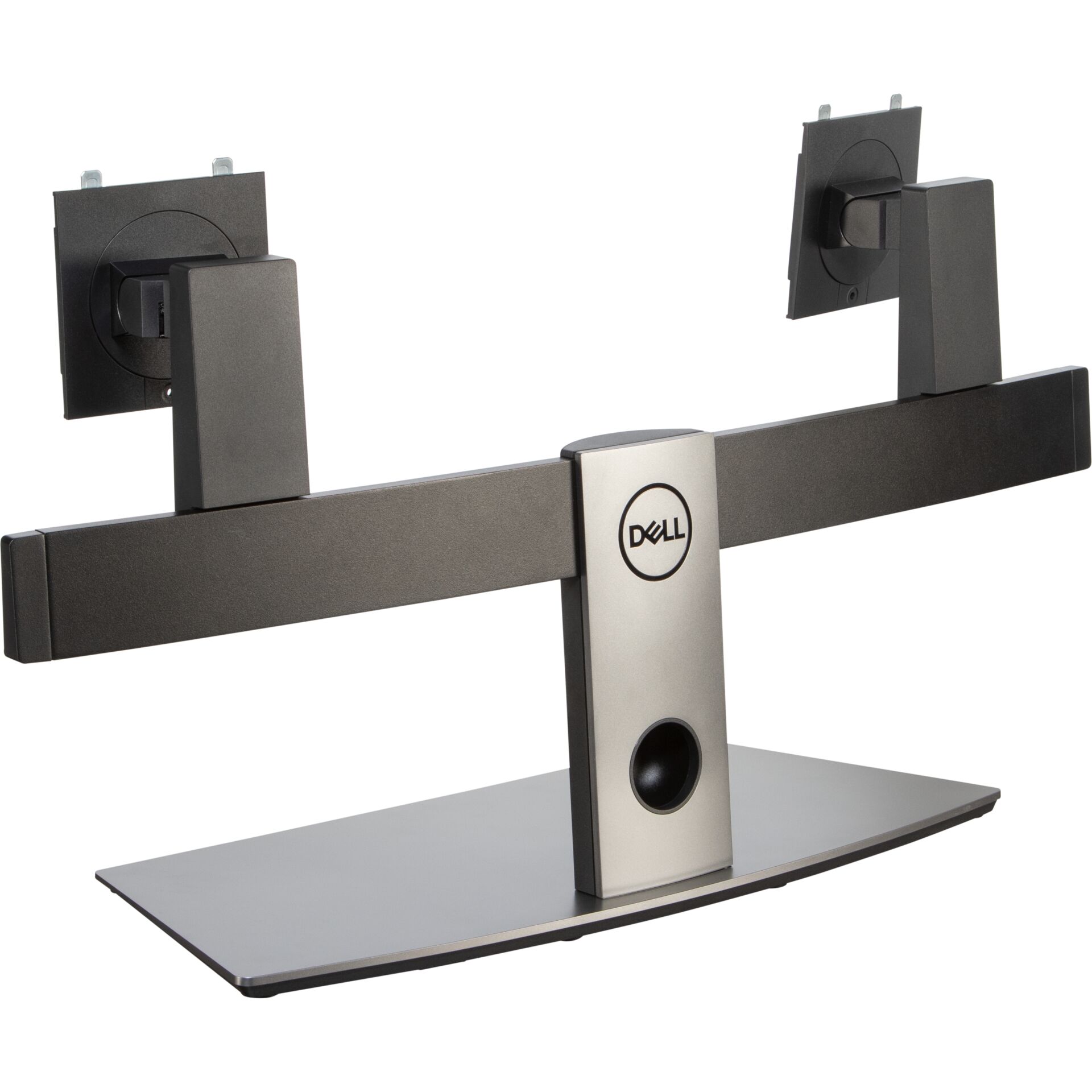 Computerausrüstung, Elektronik, Hardware, Überwachen, Bildschirm, Monitor Arm, Dual Mount, Schreibtischhalterung, Schwarz-Silber, VESA kompatibel