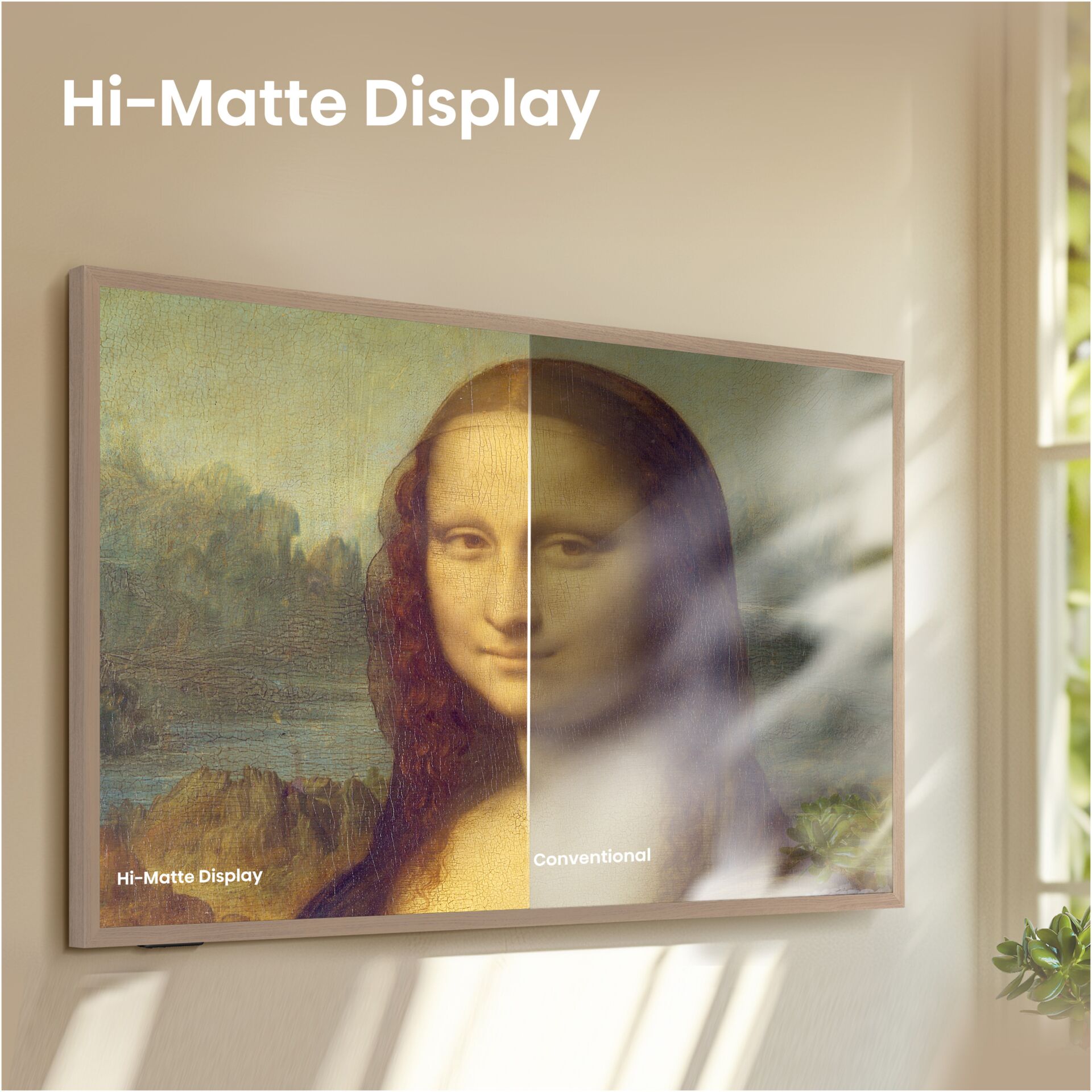 Hi-Matte Display, Wandkunst, Split-Display, Gerahmter Druck, Mona-Lisa-Stil