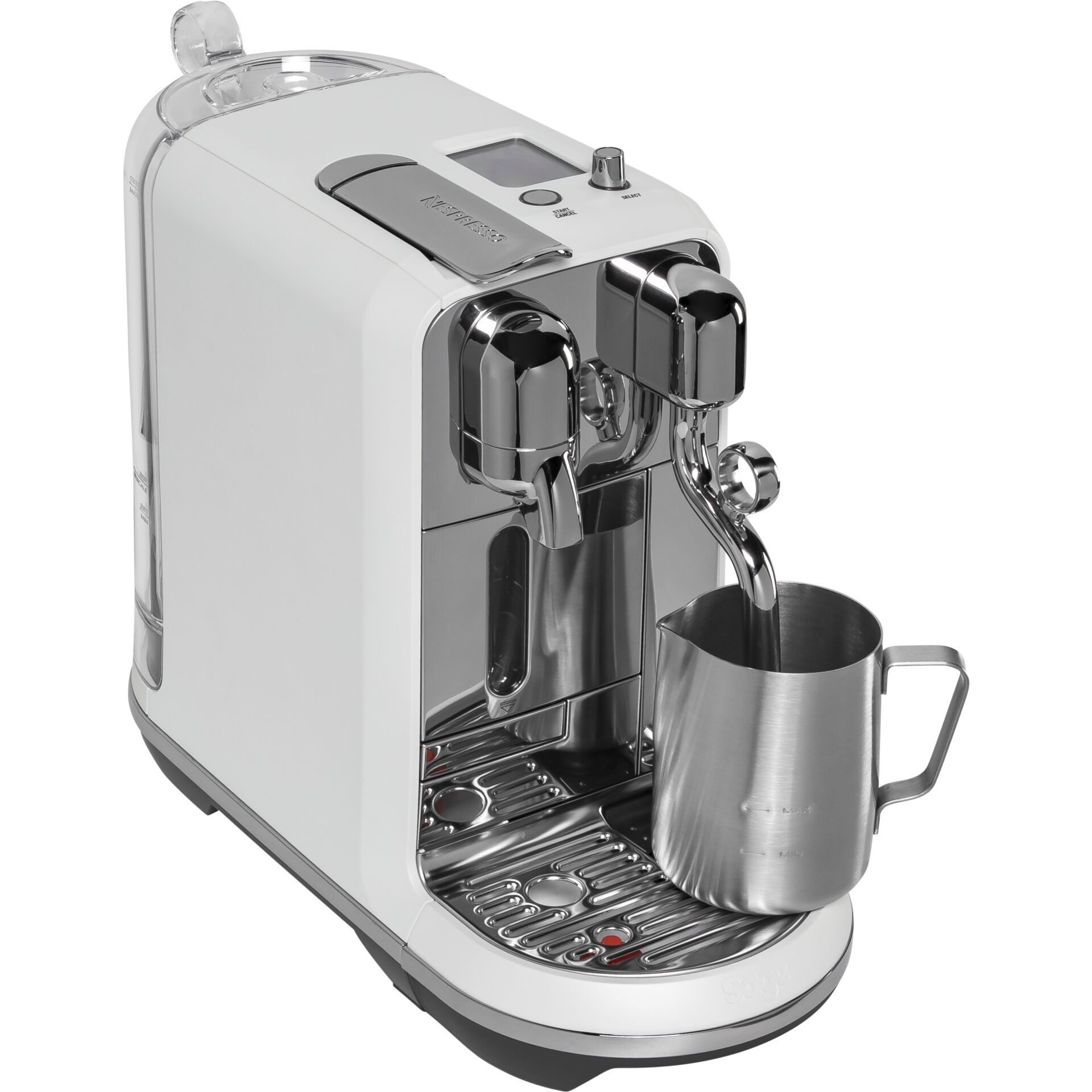 Espresso machine, Kaffeemaschine, Milk frother, Chromed, Siegler design