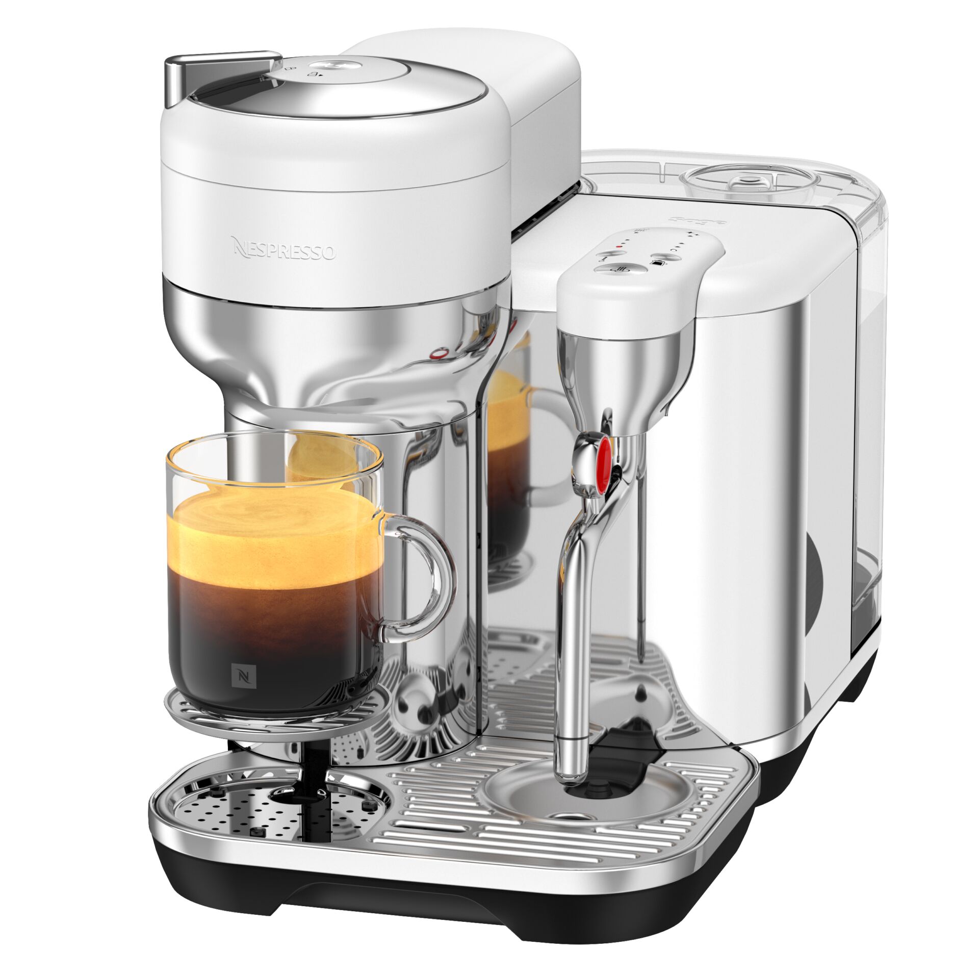 Espressomaschine, Kaffeemaschine, Kaffeezubereitung, Edelstahl, Brühgruppe/Spitzes, Espresso machine, Coffee machine, Stainless steel, Milk frother, Coffee maker