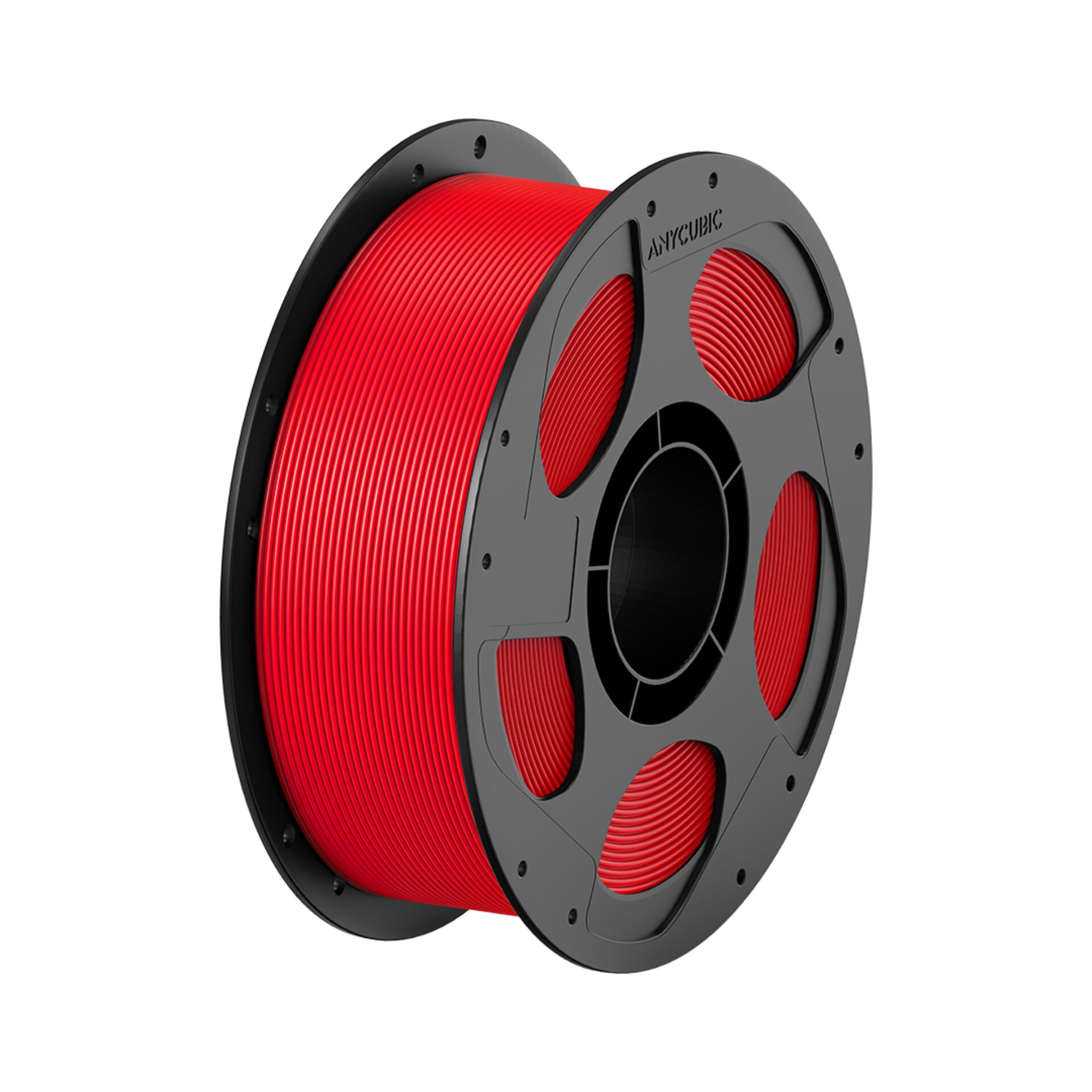 3D-Druck-Filament, PLA-Filament, rotes Filament, Spule, Filament-Spule