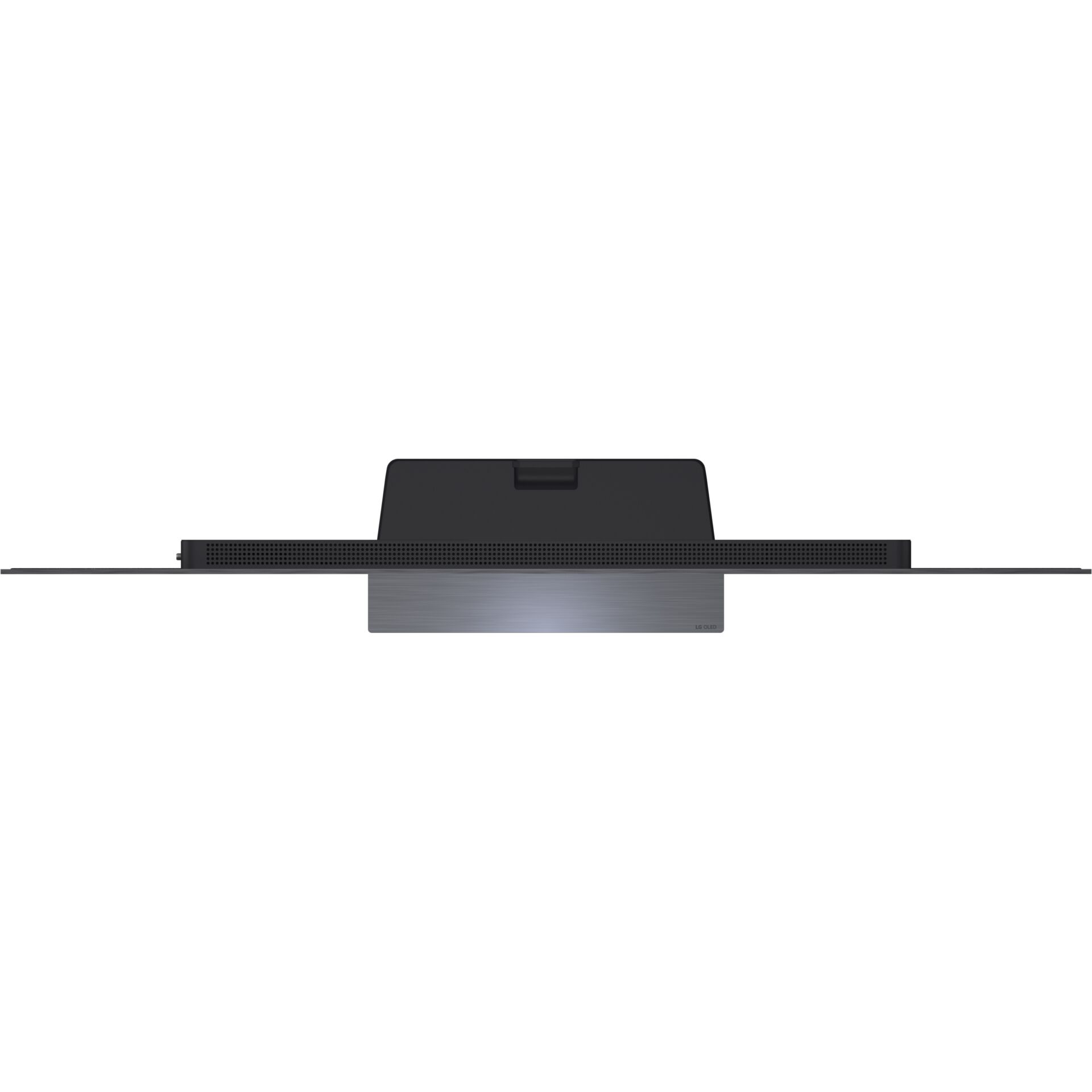 Monitor rückseite, Horizontale Bauform, LED-Display, Brücke/Standfuß, Schwarz metallic
