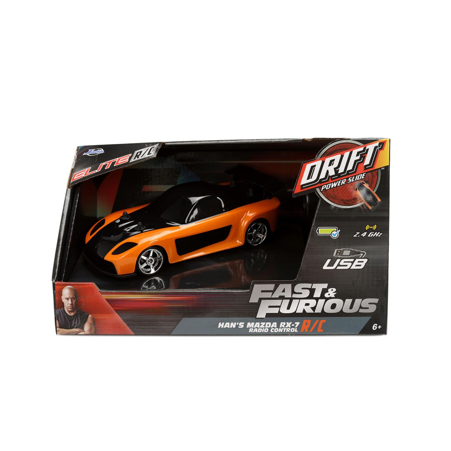 RC-Auto, orange Farbe, Drift Auto, Fernsteuerung, USB Empfänger