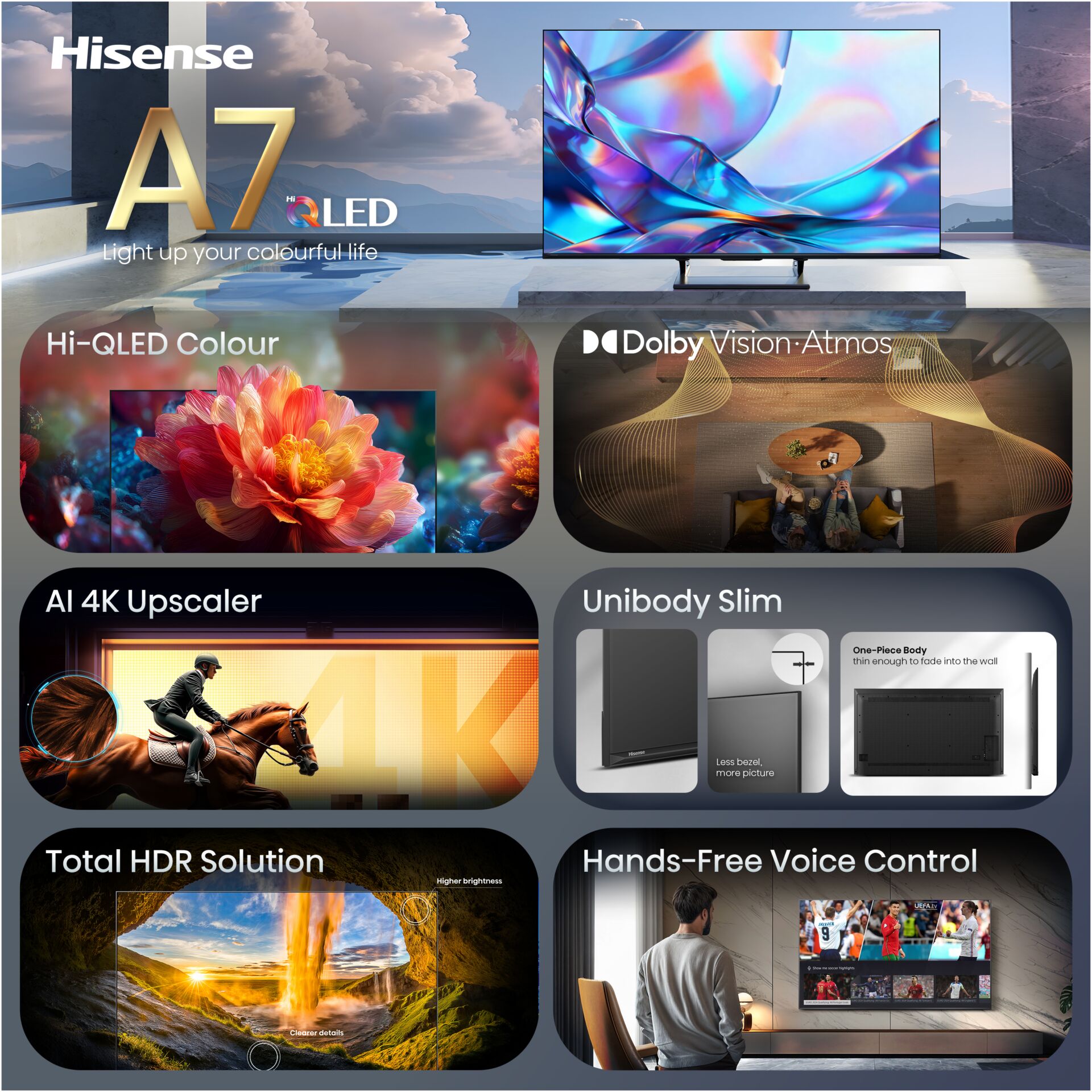 TV, LED, 4K, Dolby Vision, Schlank