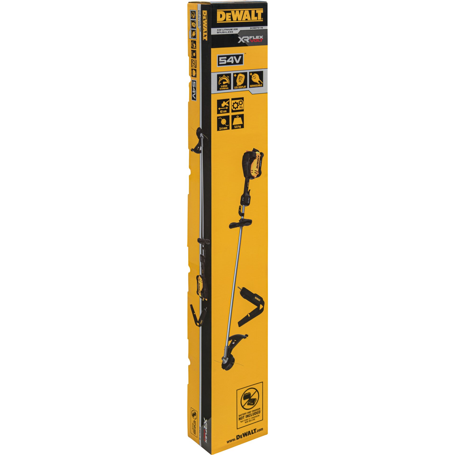Schub- und Stockblatt, Lösemittel- oder Akku-Baureihe, Gehäuseorange, Ladedisplay, Dewalt 54V Akku