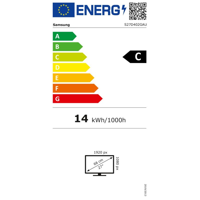 Samsung S27D402GAU – Energieeffizienzklasse C