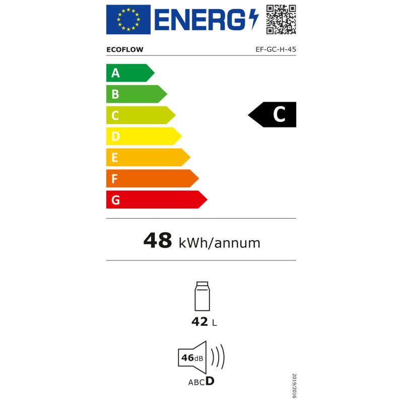 EcoFlow Glacier Classic 45L – Energieeffizienzklasse C