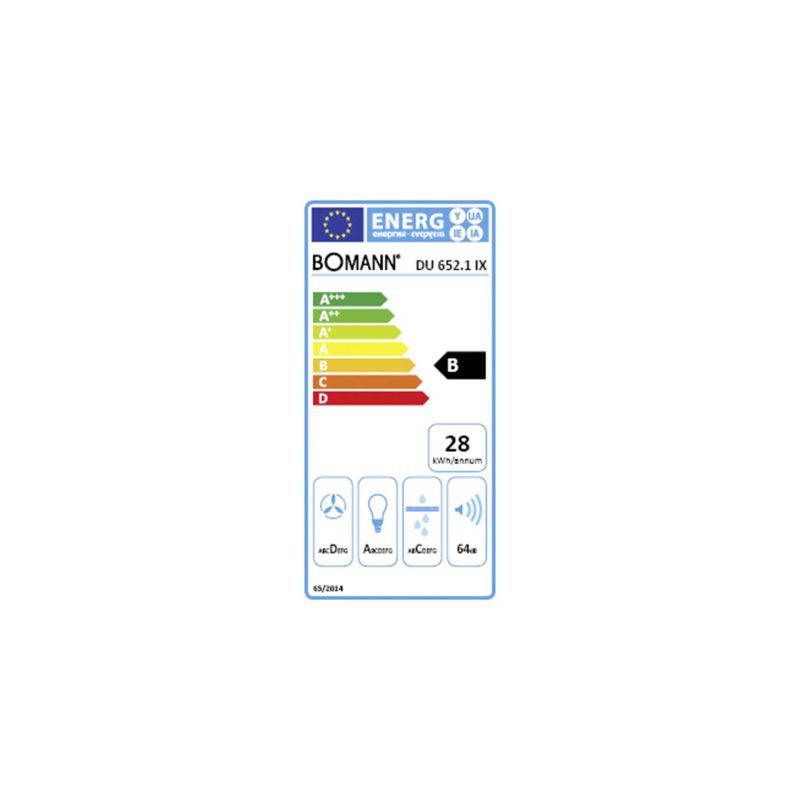 Bomann DU 652.1 IX – Energieeffizienzklasse B
