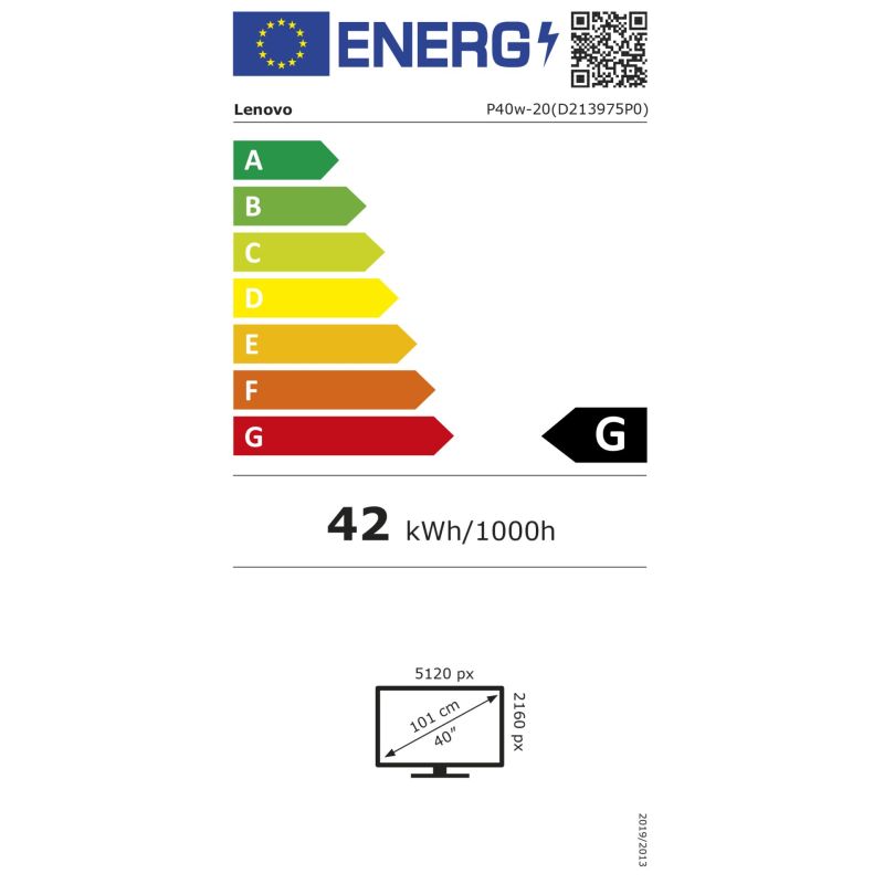 Lenovo ThinkVision P40w-20 – Energieeffizienzklasse G