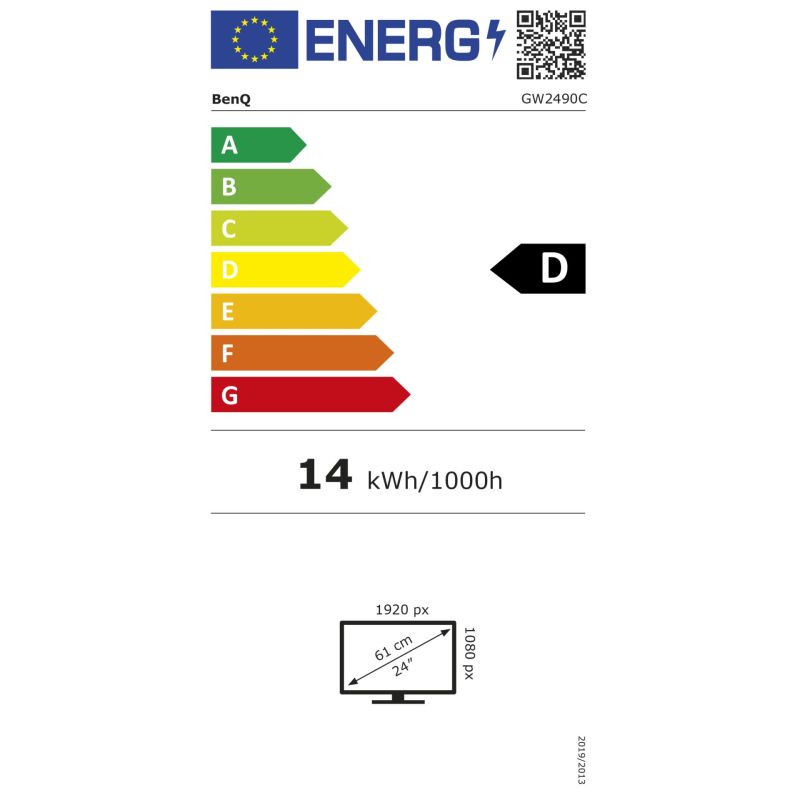 BenQ GW2490C – Energieeffizienzklasse D