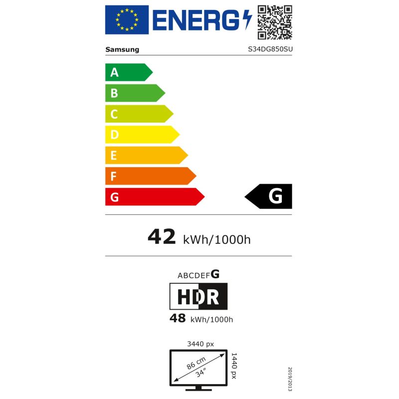 Samsung S34DG850SU – Energieeffizienzklasse G
